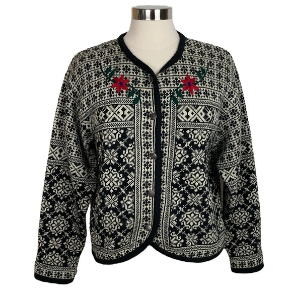 Vintage River Art Fair Isle Wool Cardigan - Picture 12 of 12